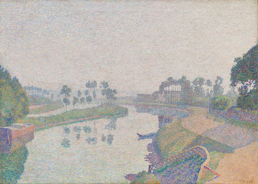 Banks of the Oise at Dawn — Louis Hayet (French, 1864–1940)